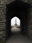 SX20347 Monument seen through Aberystwyth castle gate.jpg